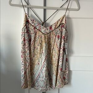 NWT O'Neill Multicolor Floral Camisole top with cute strap details size medium